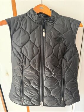 Arista Black Quilted Women's Insulated Vest with Stand Collar